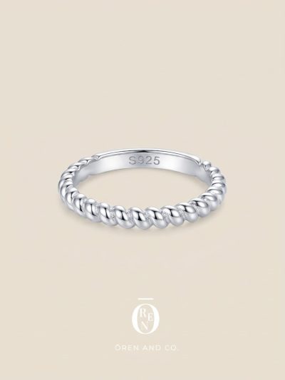 Ring033｜925銀｜麻花尾戒