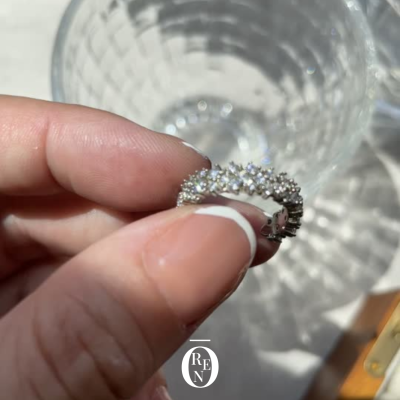 Ring045｜黃銅｜鋯石開口尾戒