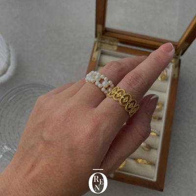 Ring069｜天然貝珠｜法式貝珠戒指