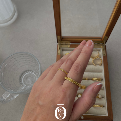 Ring072｜防水｜小金蔥粗款