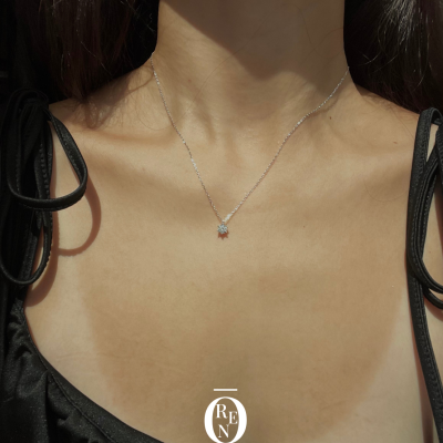 925銀｜Princess 114｜單鑽項鍊