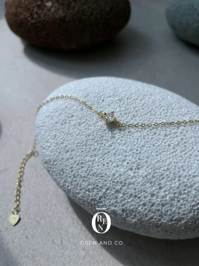 925銀｜Stone Bracelet 13｜單鑽手鍊