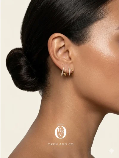 925銀｜Petit+ 128｜四爪耳釘