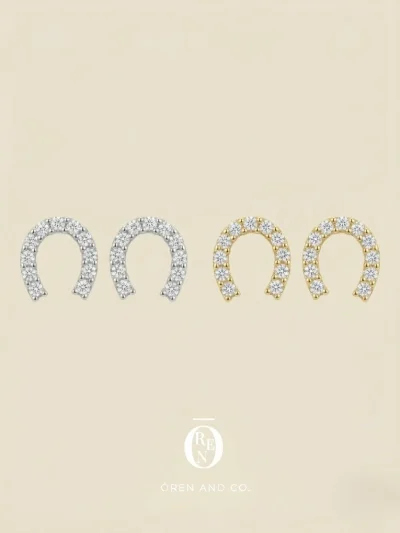 925銀｜Petit 51｜馬蹄耳釘