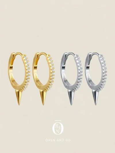 925銀｜Petit 162｜鉚釘耳圈