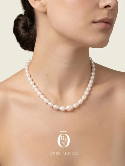 天然貝珠｜Princess 109｜長米珠項鍊8~9