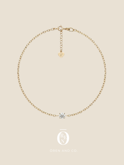 925銀｜Stone Bracelet 13｜單鑽手鍊