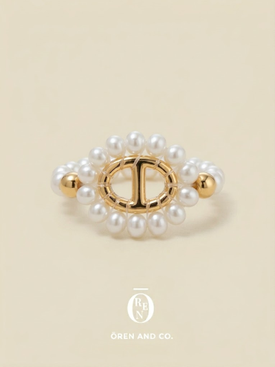 Ring065｜天然貝珠｜法式貝珠戒