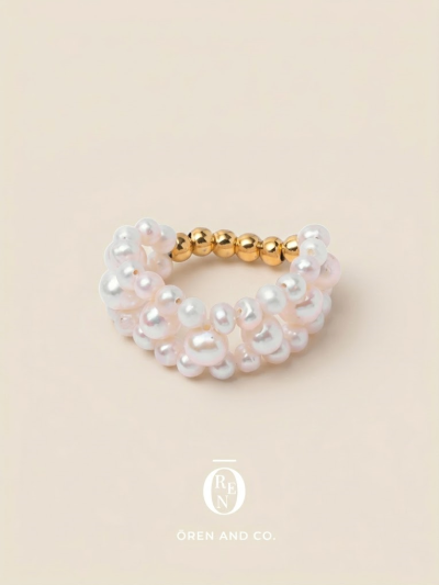 Ring071｜黃銅｜珍珠戒指