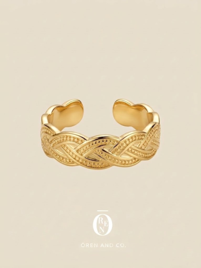 Ring074｜防水｜不規則開口戒