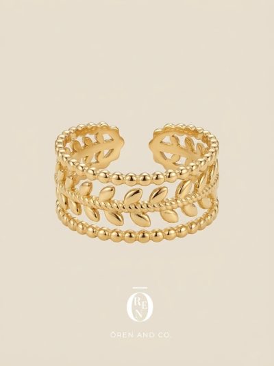 Ring076｜防水｜葉子戒指