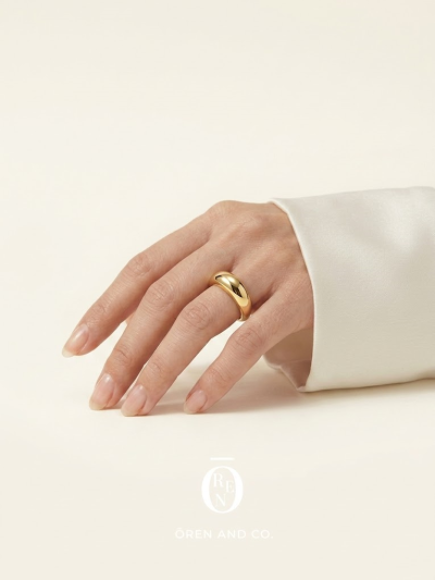 Ring087｜防水｜月亮開口戒