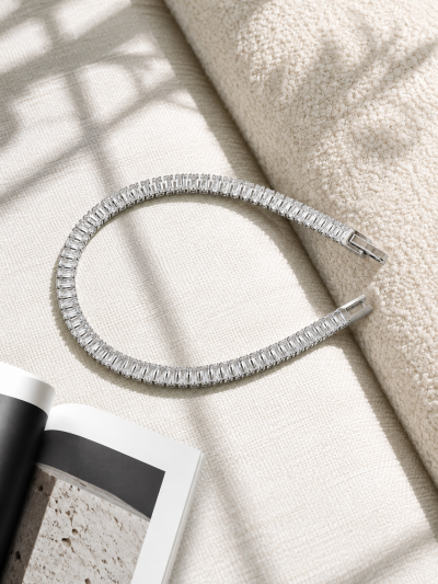 不鏽鋼｜Rectangle Tennis Bracelet 70｜長方網球手鍊