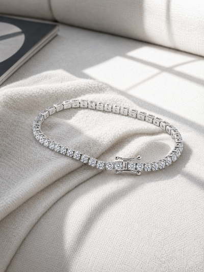 不鏽鋼｜+Classic Tennis Bracelet 71｜經典雙扣網球手鍊