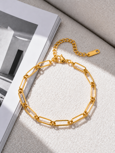 不鏽鋼｜Kaia Bracelet 78｜幾何鏈節手鍊