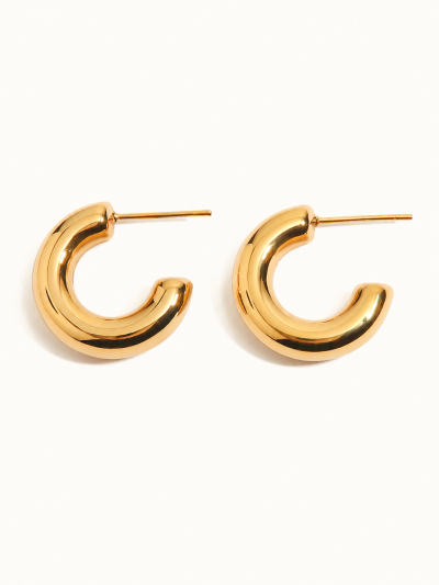 不鏽鋼｜Mara Hoop Earrings 204｜厚圈耳環